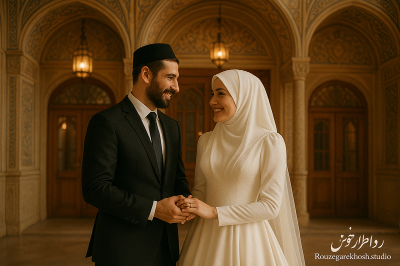 عکاسی و فیلم‌برداری فرمالیته عروس مذهبی و محجبه در لوکیشن‌های خاص و لاکچری تهران